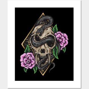 animal skull Posters and Art